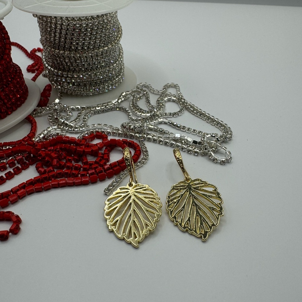 Handmade Gold Leaf Earrings